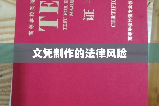 祥符文凭制作的法律风险