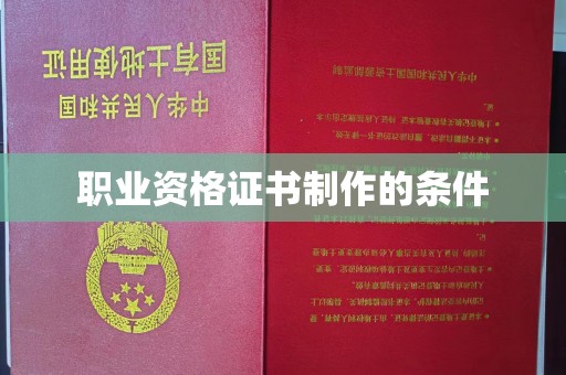 祥符职业资格证书制作的条件